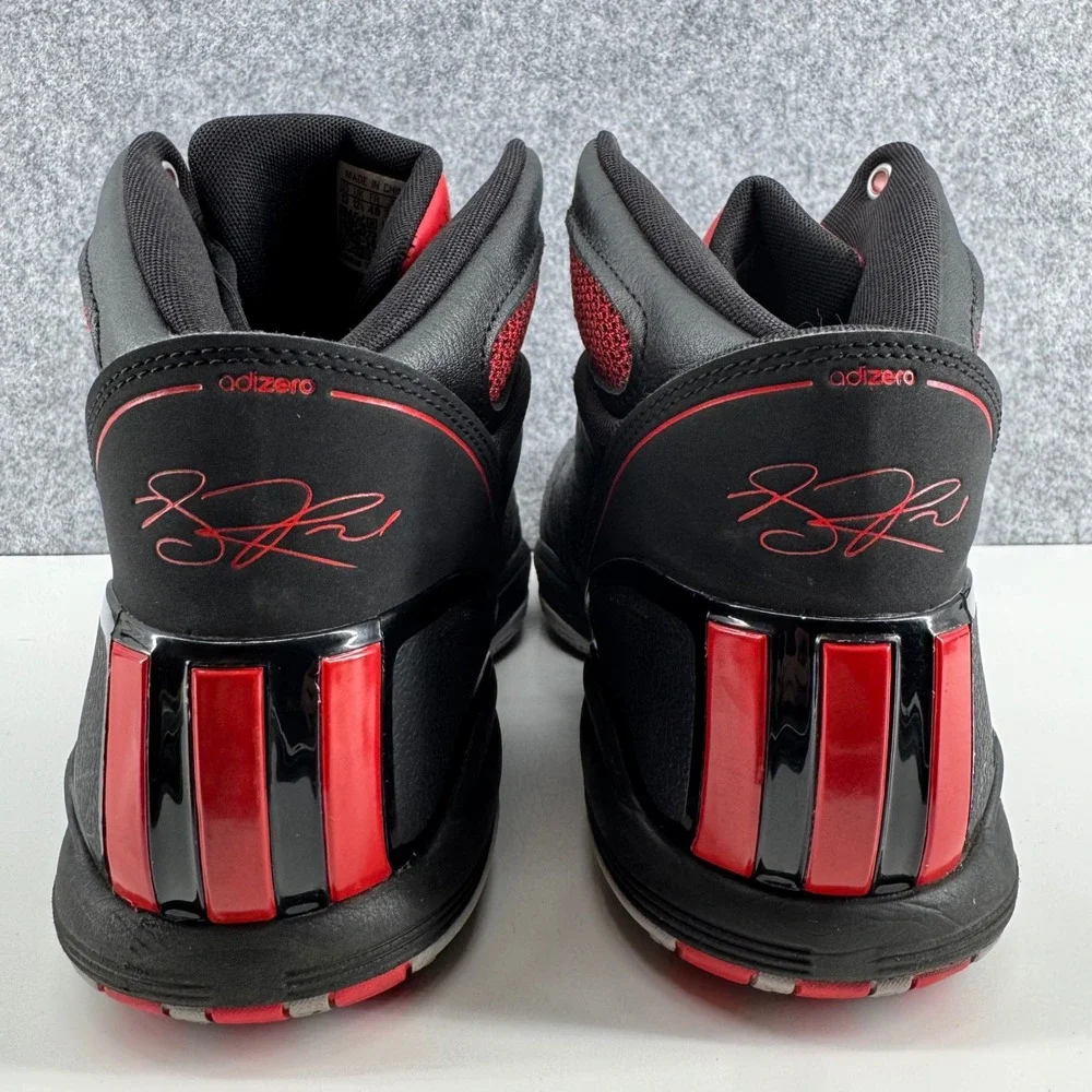 Adidas Adizero Rose 1.5 Restomod Men Size 13 Black Red Basketball Shoes GY6488